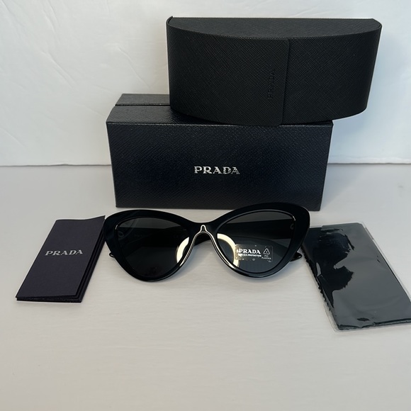 New - Prada PR 13YS Black  cat-eye sunglasses 0PR 13YS - Picture 13 of 13